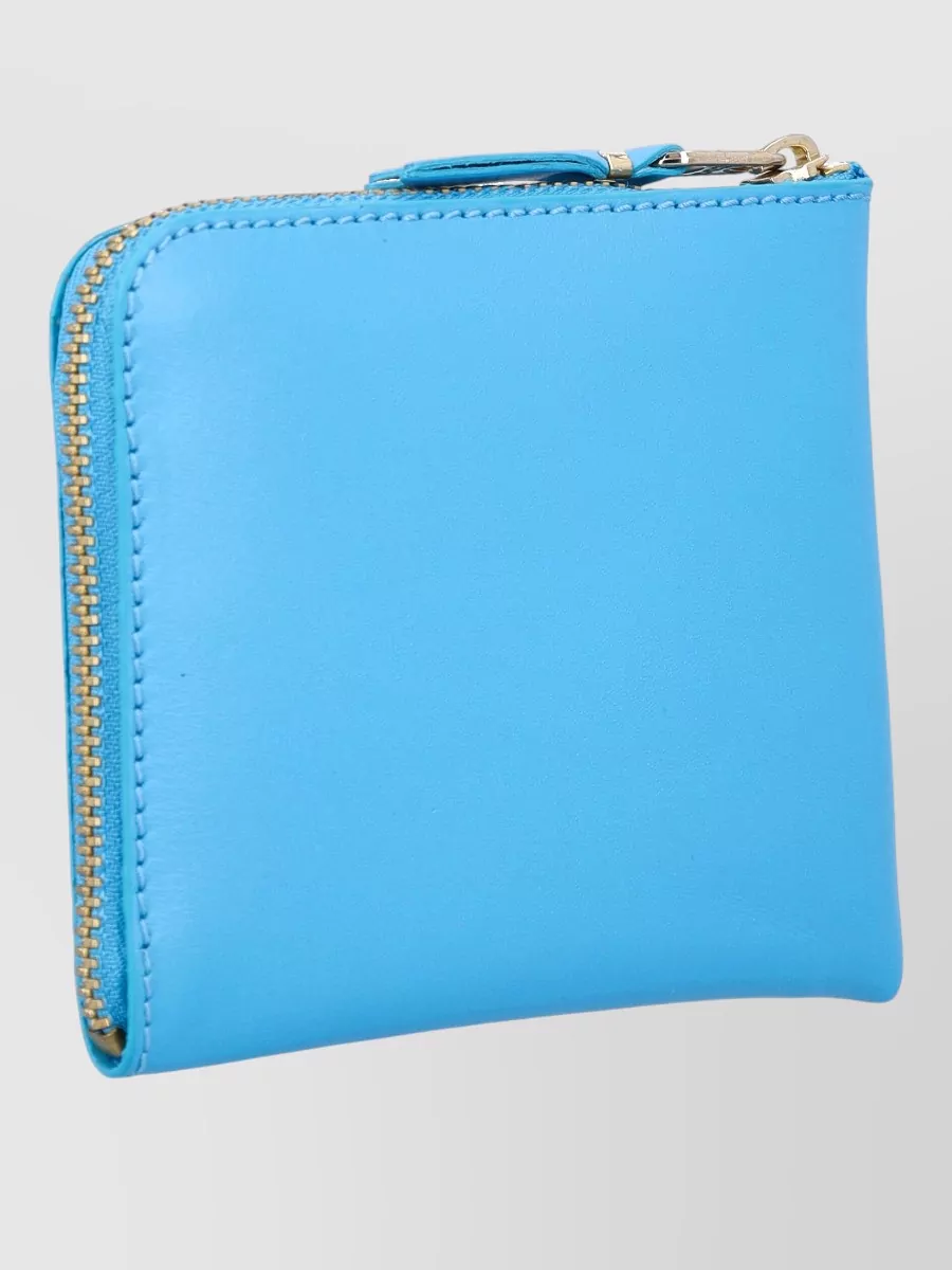 Comme Des Garçons Compact Zip Wallet Smooth Finish Design