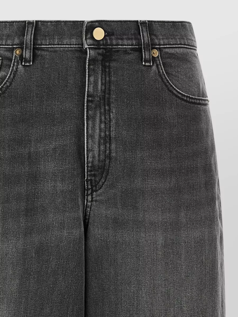 Fabiana Filippi Wide-Leg Straight-Leg Denim Jeans