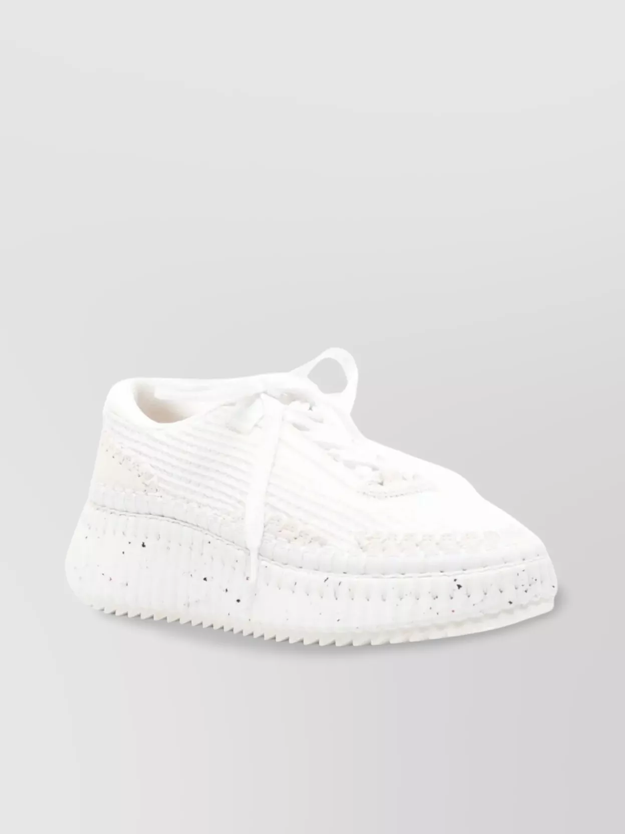 Chloé Low-top Round Toe Textured Sole Sneakers