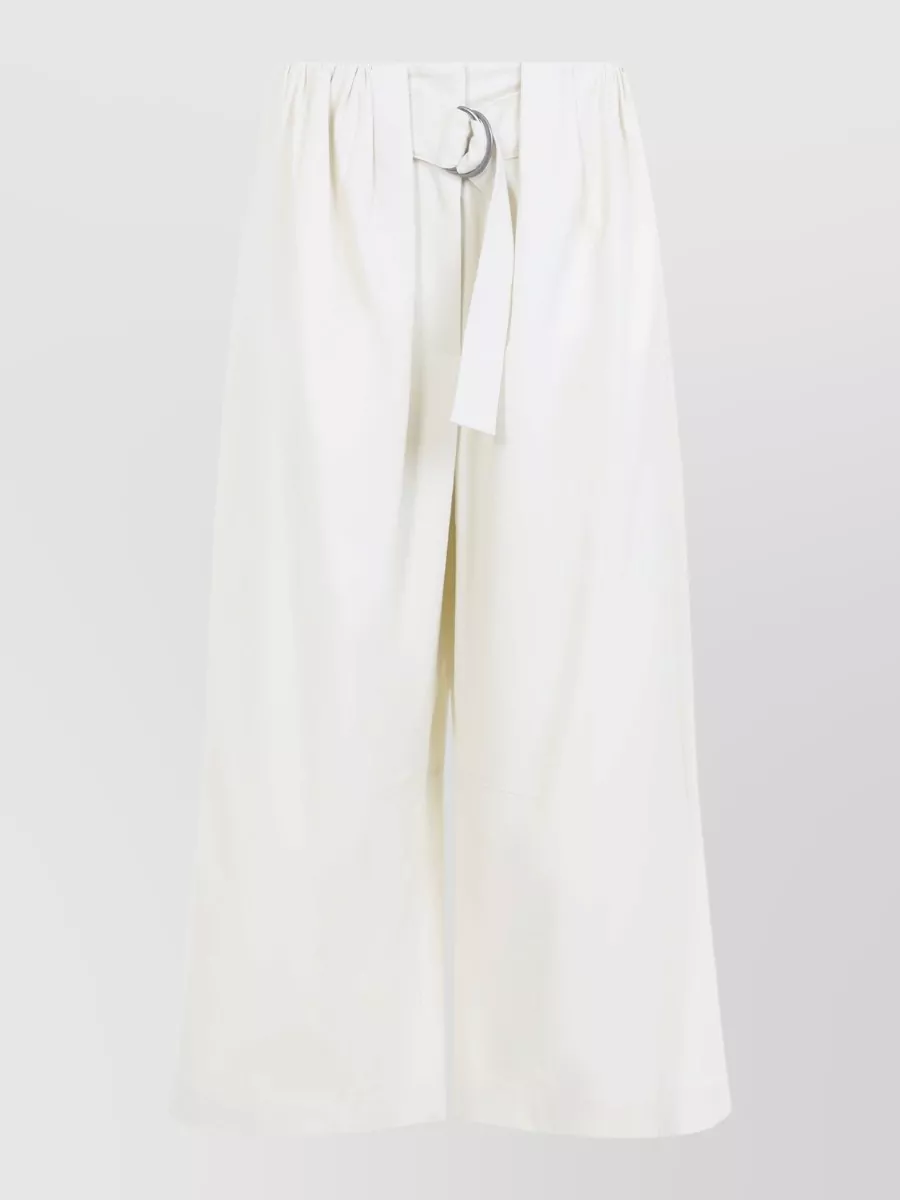 Loewe cropped wide-leg belted knee-length shorts