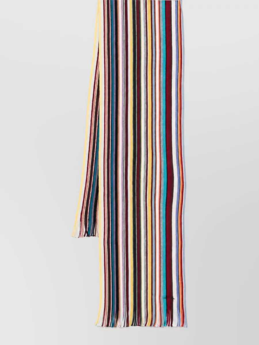 Paul Smith fringed merino wool scarf