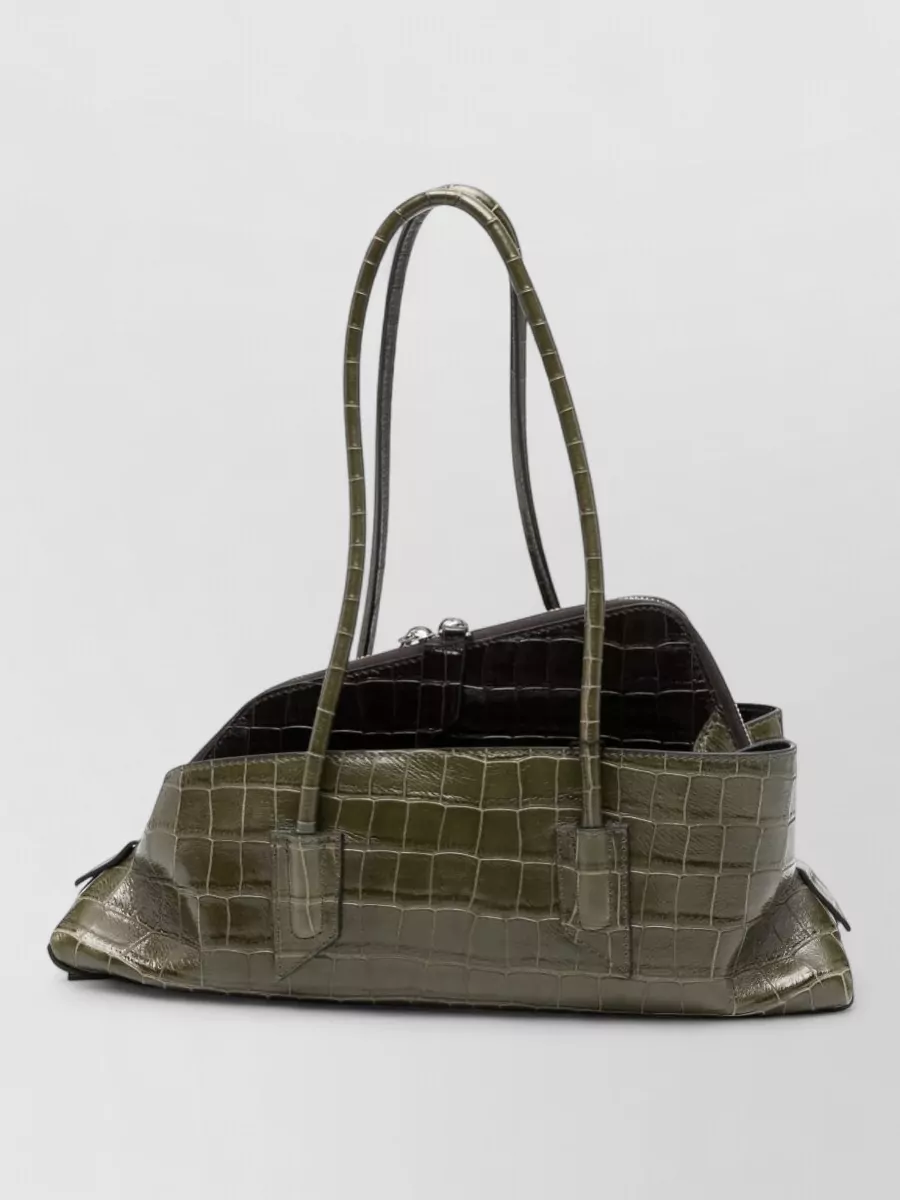The Attico Small Embossed Leather Shoulder Bag