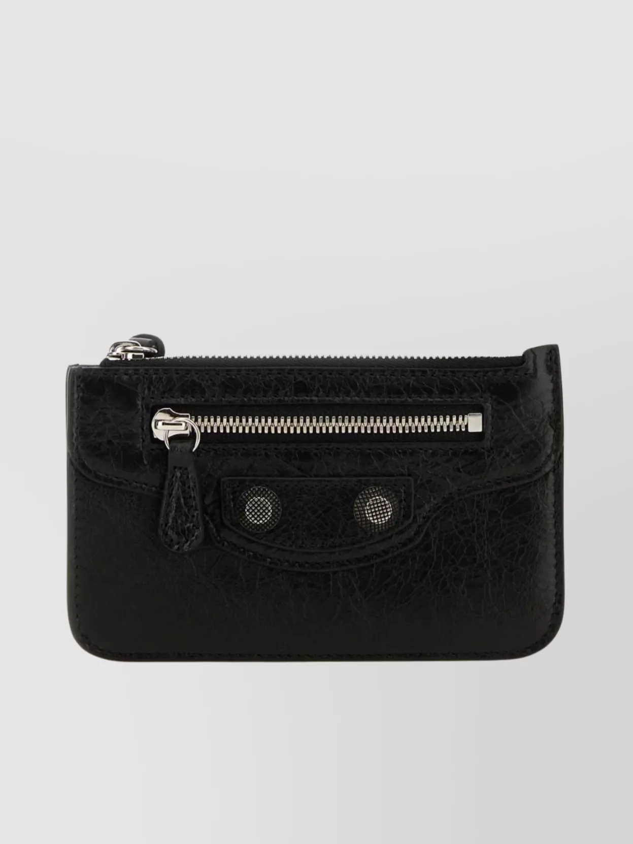 Shop Balenciaga Leather Wallet With Textured Finish And Metal Hardware