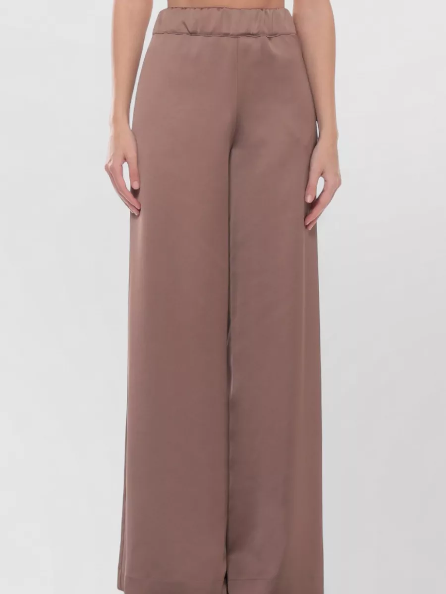 D.exterior Satin Wide-Leg Trousers