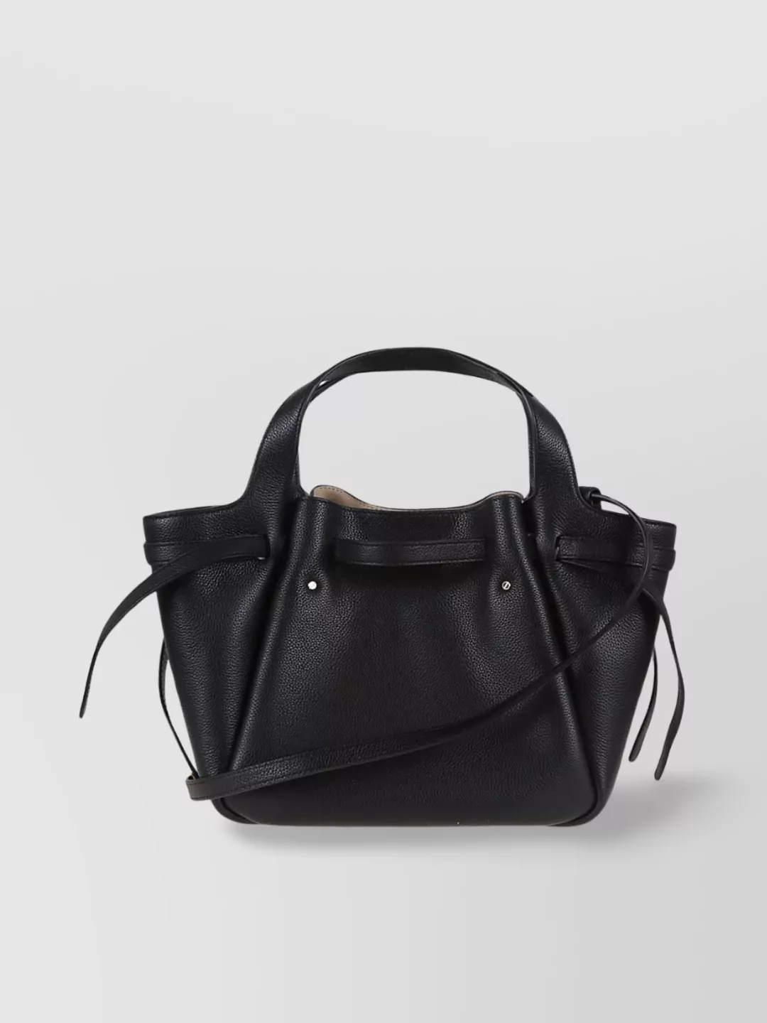 Tory Burch Romy Pebbled Satchel With Removable Shoulder Strap