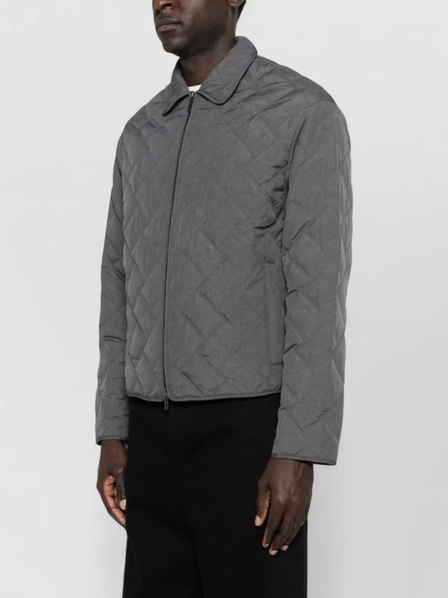 Emporio Armani Quilted Blouson Jacket Straight Cut Side Pockets