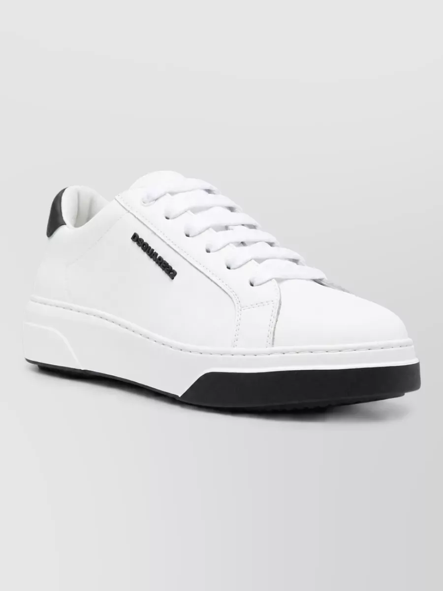 Dsquared2 Leather Lace-Up Sneakers