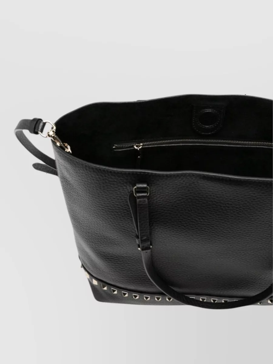 Valentino Calf Leather Rockstud Medium Tote Bag