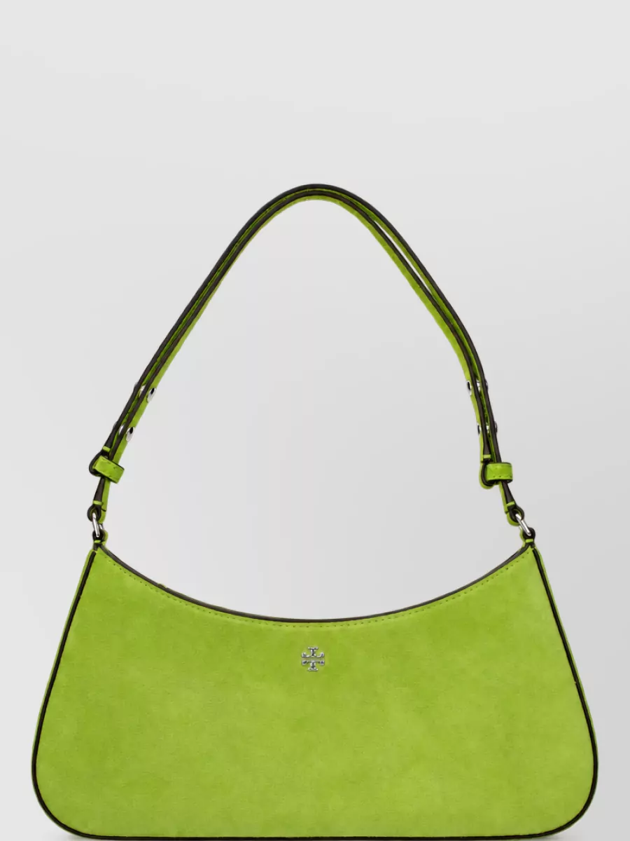 Tory Burch romy suede leather clutch bag