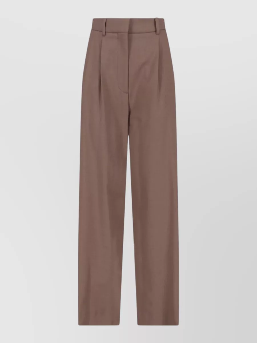 Lardini Wool Straight-Leg Tailored Trousers
