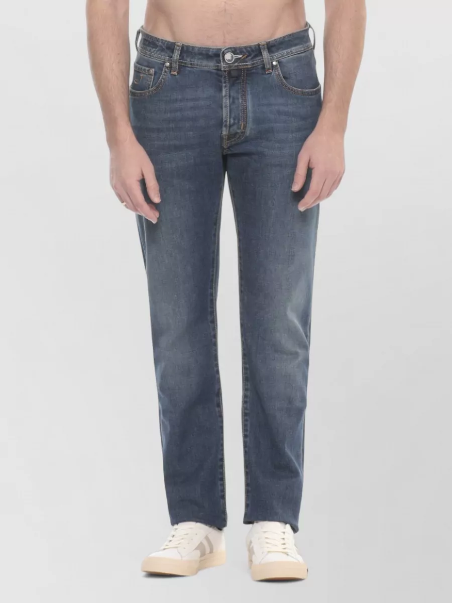 Jacob Cohen Straight Leg Denim Trousers Five Pocket