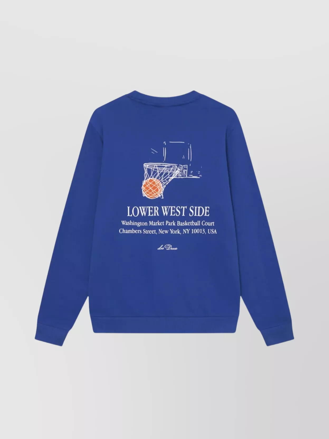 Les Deux Long Sleeve Graphic Hoodie With Ribbed Cuffs