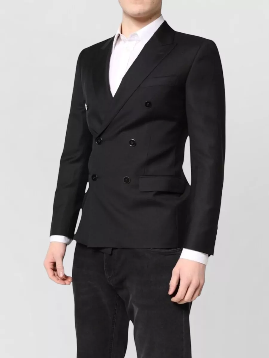 Dolce&Gabbana Virgin Wool Slim-Fit Double-Breasted Coat