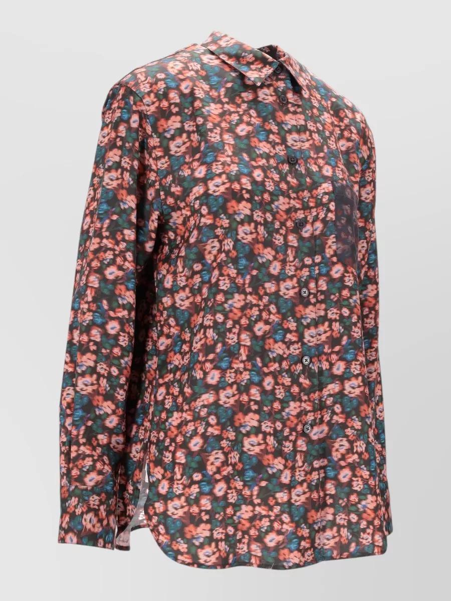 Paul Smith Womens Shirt Floral Pattern Chest Pocket