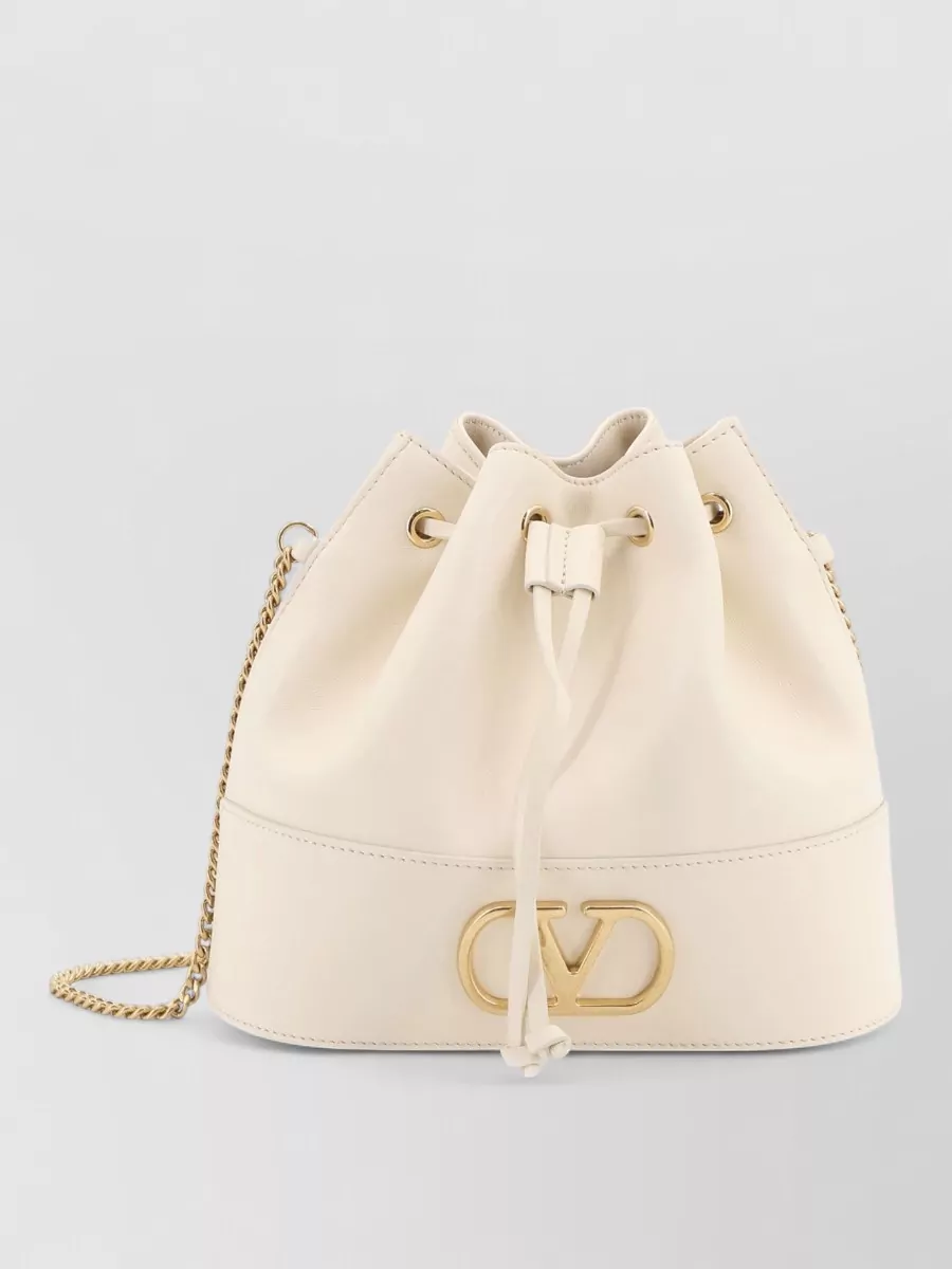 Valentino Garavani Vlogo Signature Leather Bucket Bag
