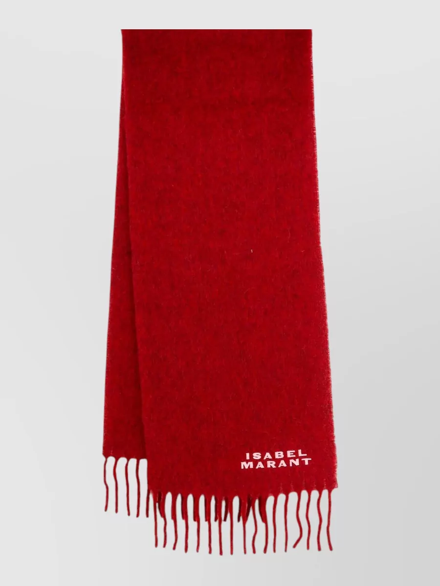 Isabel Marant alpaca-blend fringed scarf