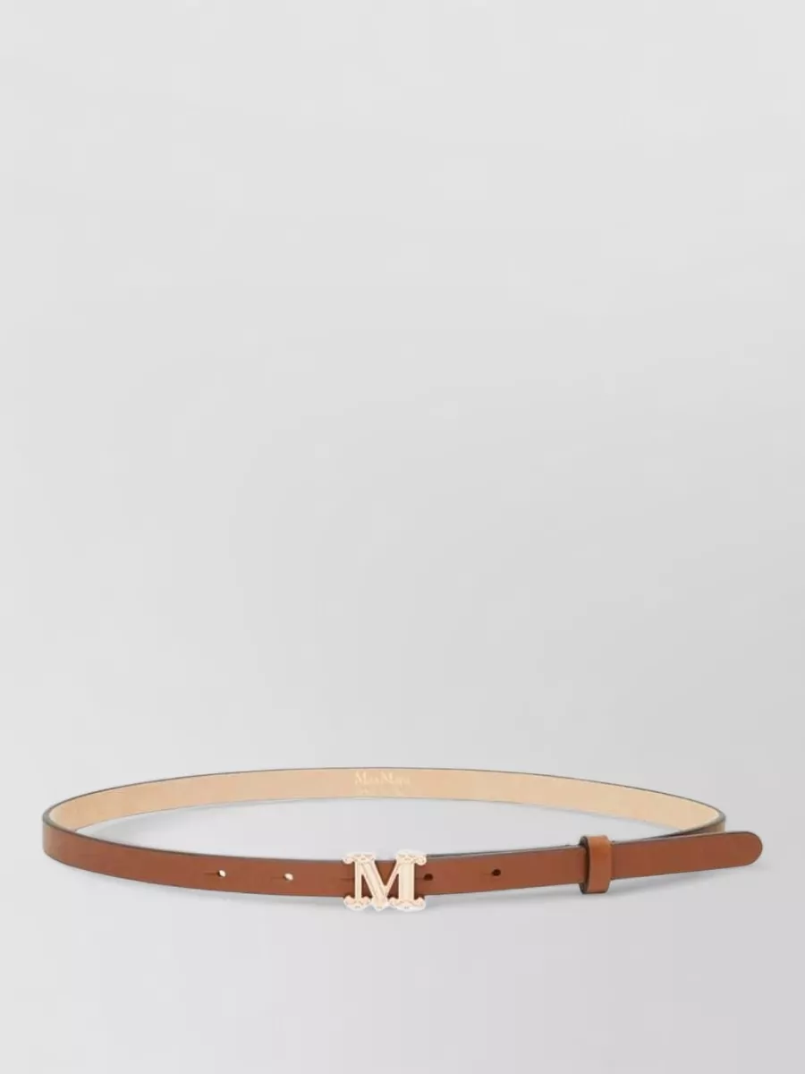 Max Mara leather slim belt