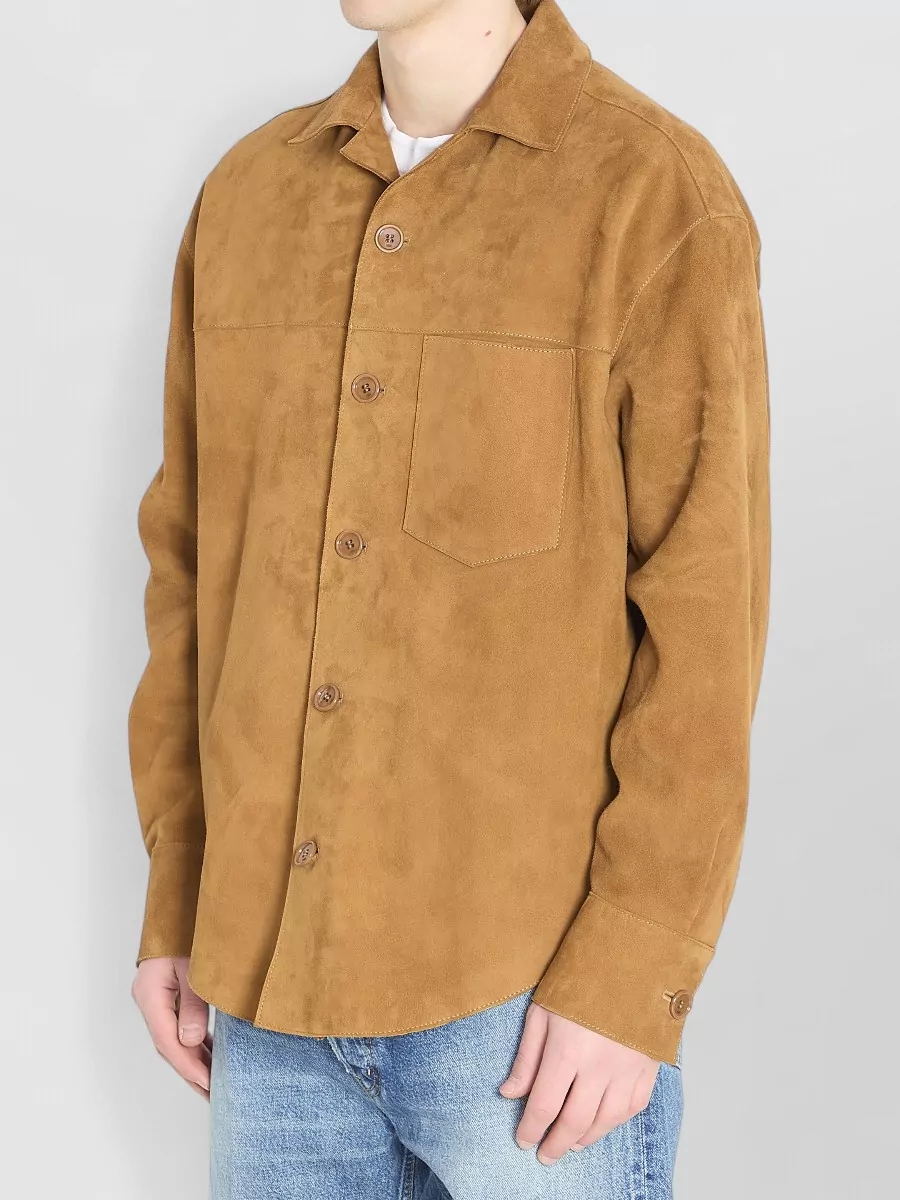 Ami Paris Suede Oversized Shirt