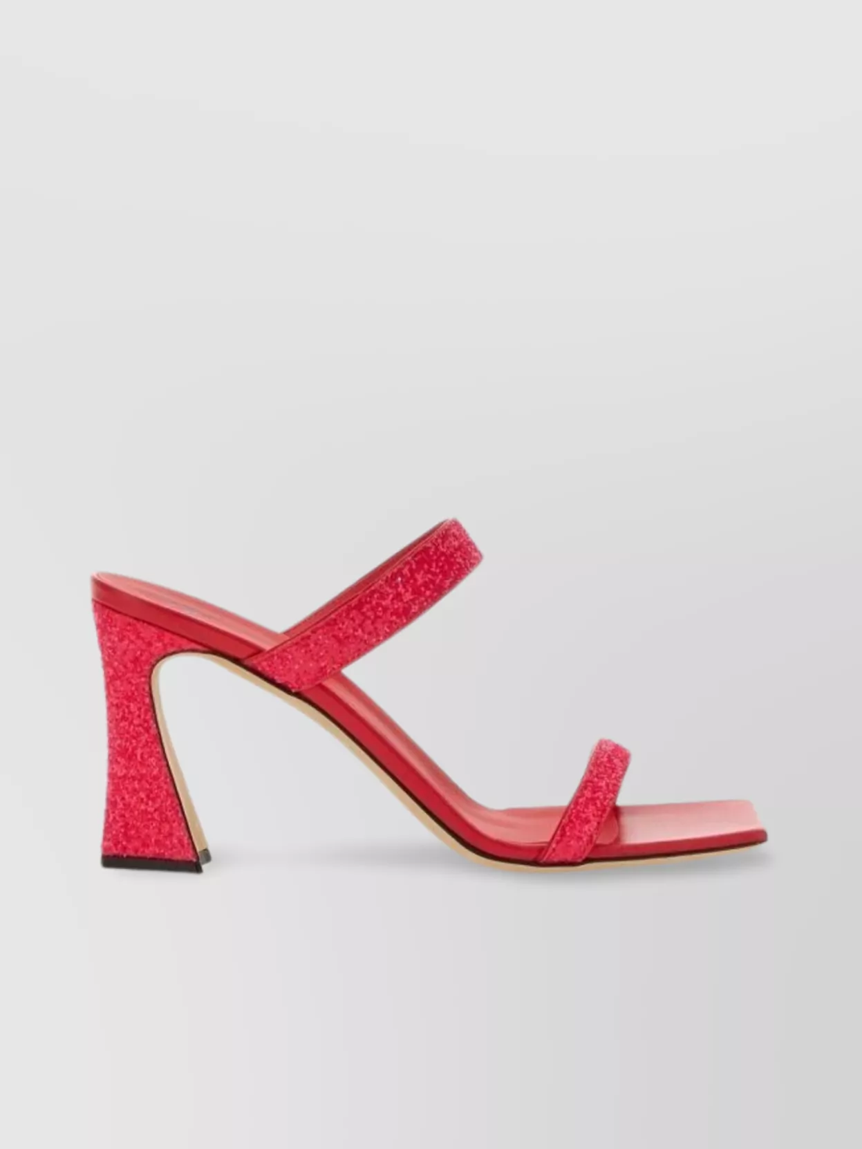 Giuseppe Zanotti Glitter Cotton Square Toe Mules