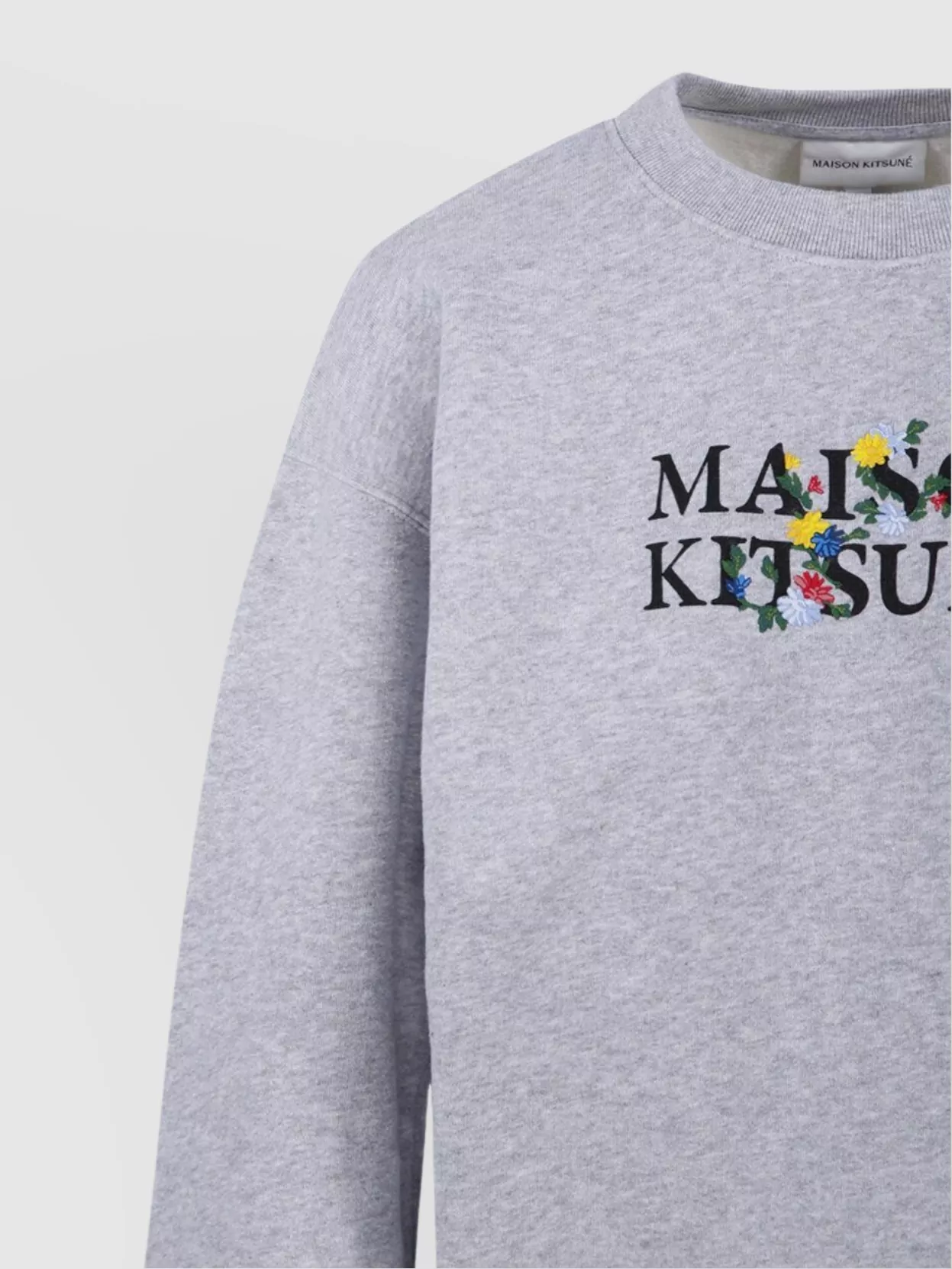 Shop Maison Kitsuné Flowers Crew Neck Sweatshirt Comfort