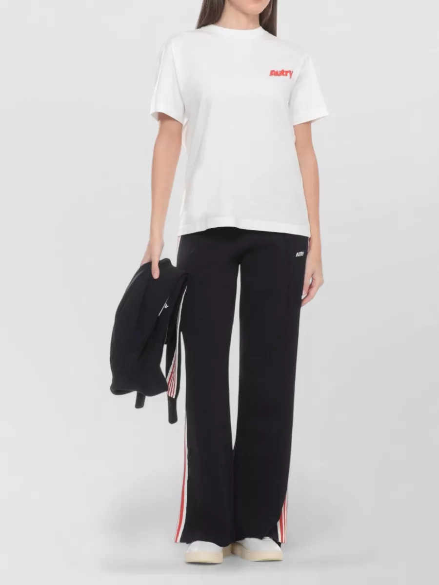Autry Ribbed Round-Neck Short-Sleeve T-Shirt