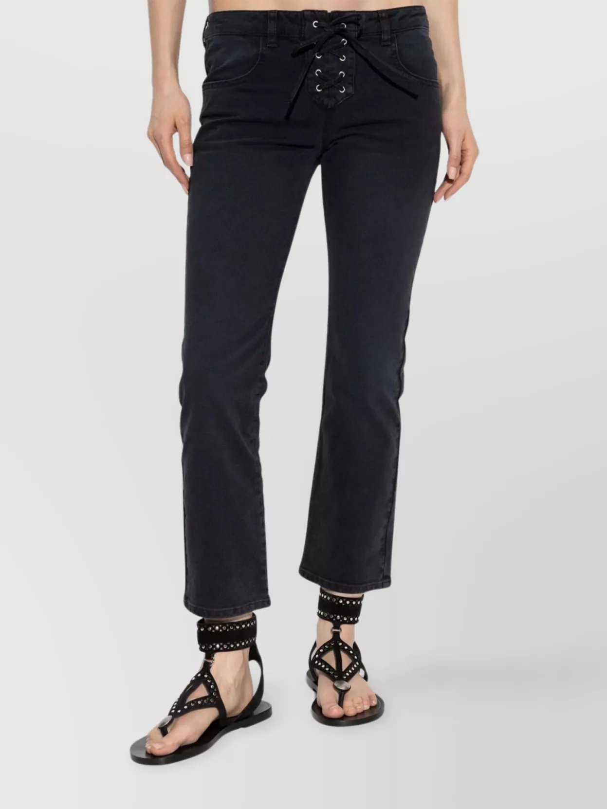 Shop Isabel Marant Vanel Cropped Straight Leg Jeans