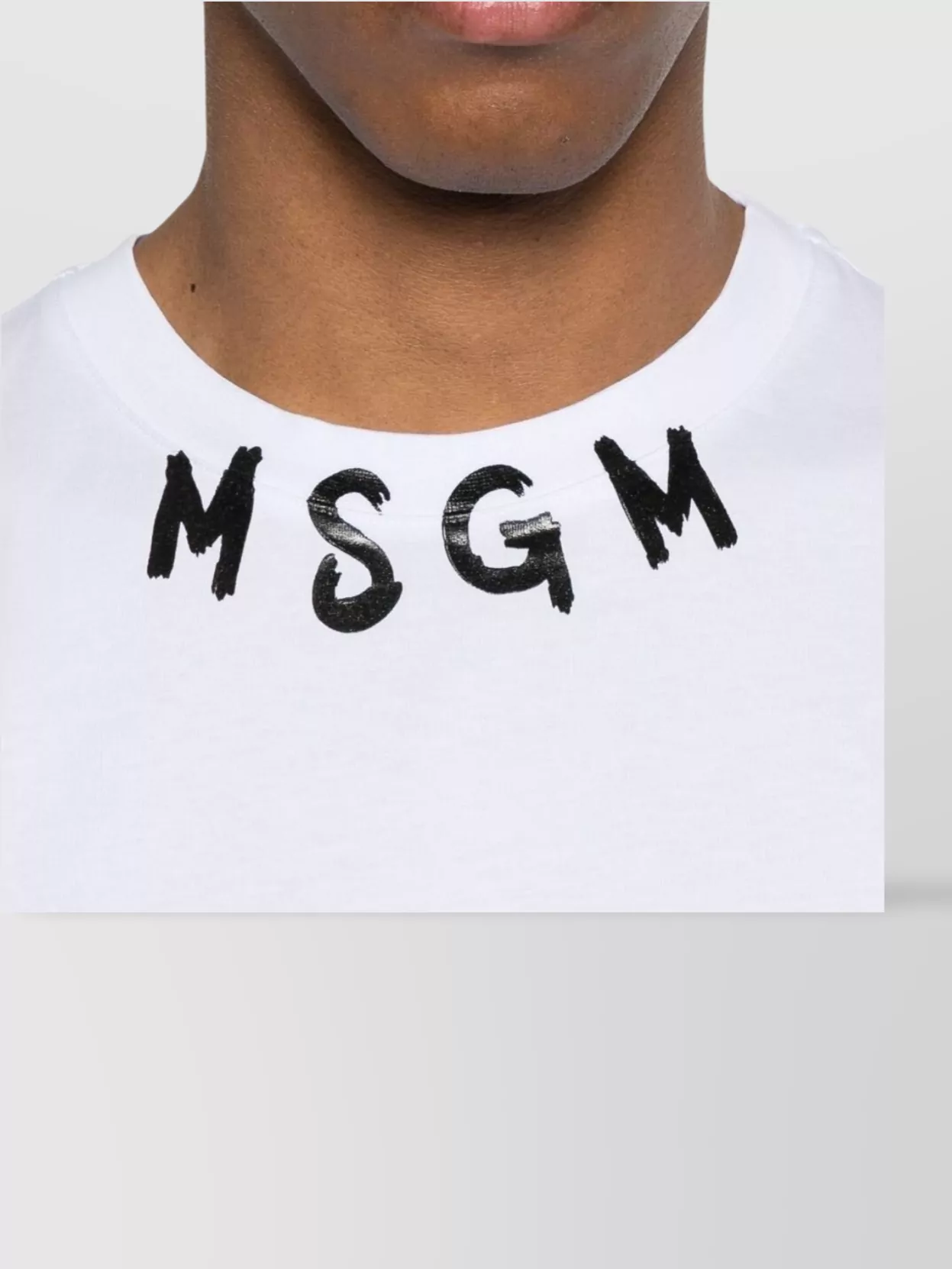 Msgm Logo-print Cotton T-shirt Clothing In White