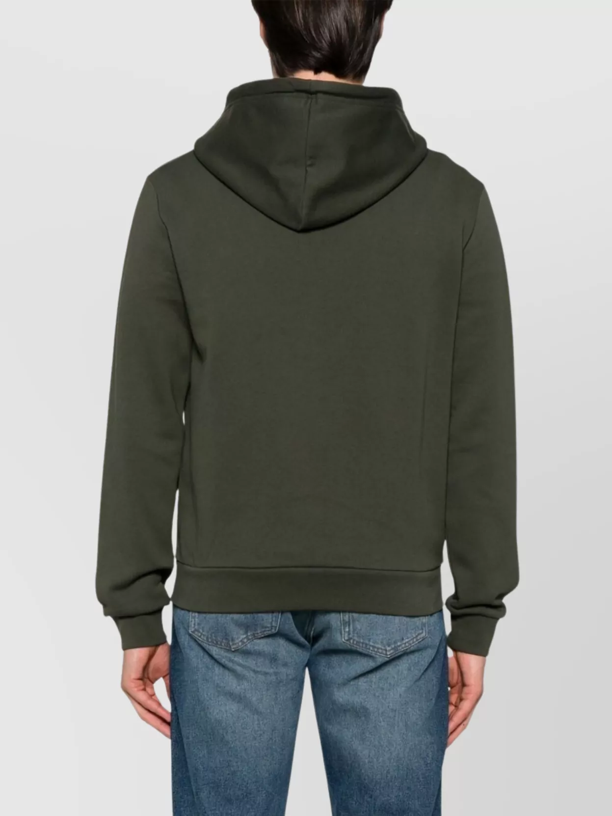 A.p.c. Hooded Sweatshirt With Ribbed Cuffs And Hem