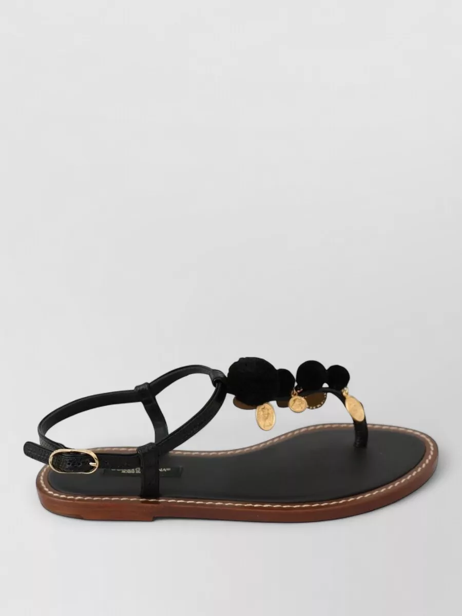 Dolce&Gabbana Leather Embellished Sandals