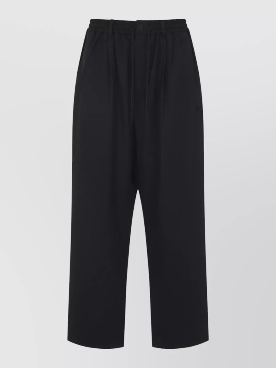 Y3 wool blend wide-leg trousers