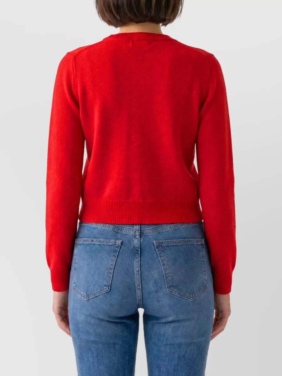 Celine Cashmere Ribbed Regular-Fit Cardigan