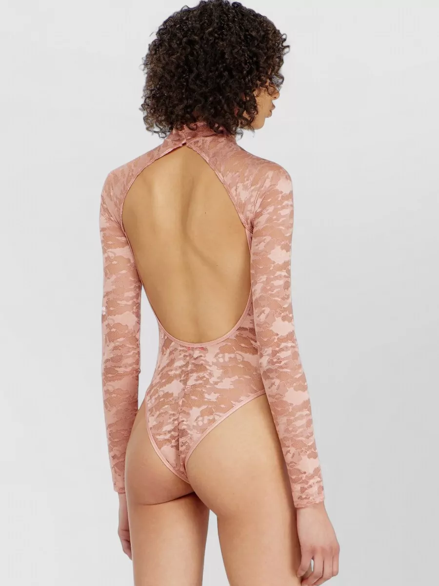 Diesel Lace Mock Neck Long-Sleeve Bodysuit
