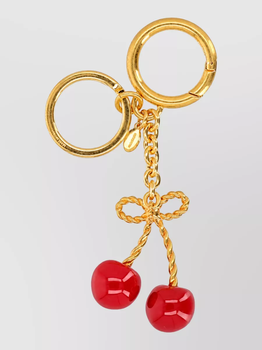 Valentino Garavani brass cherry keychain