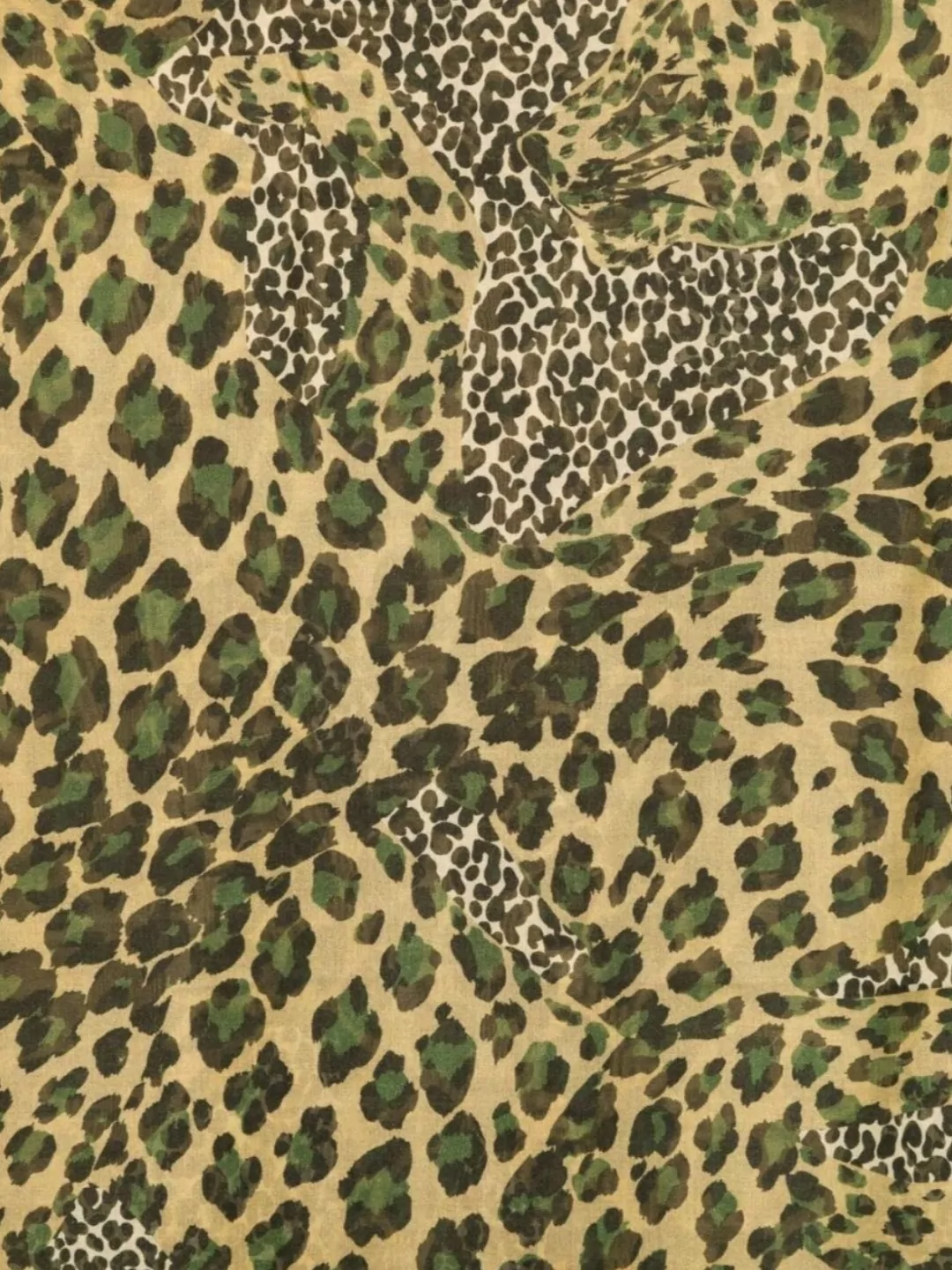 Saint Laurent Lightweight Animal Print Sheer Scarf Accessory
