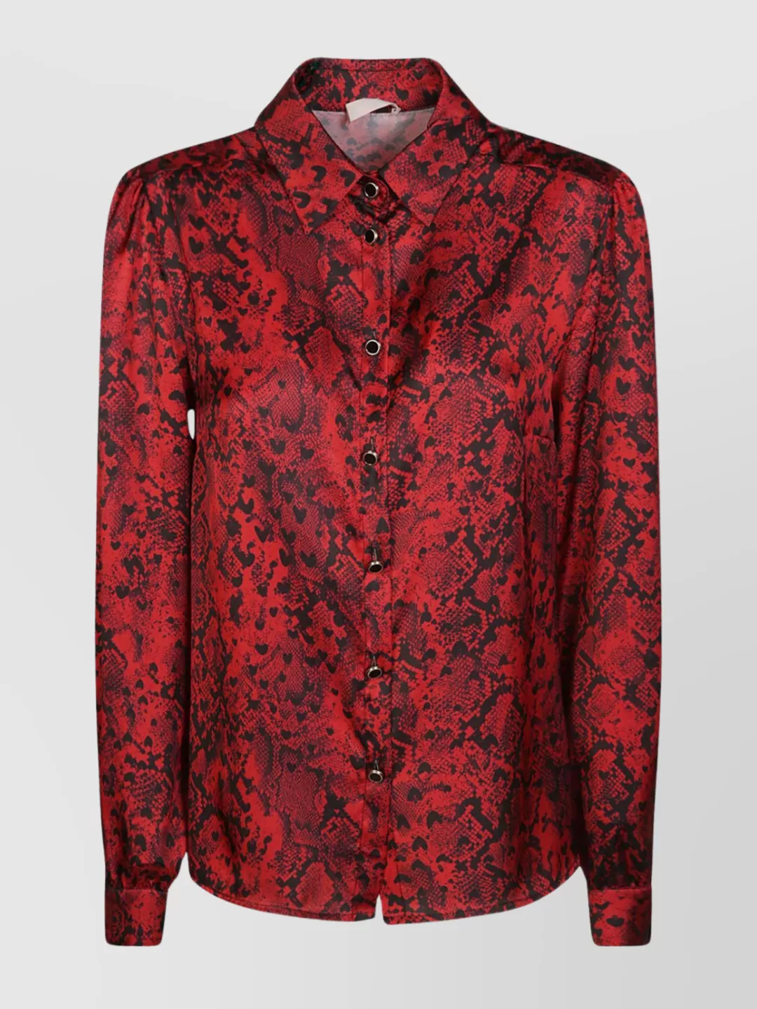 Shop Liu •jo Python Print Cuff Sleeve Shirt