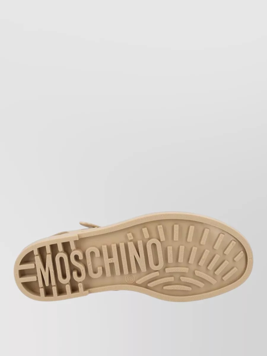 Moschino Logo Appliqué Jelly Sandals