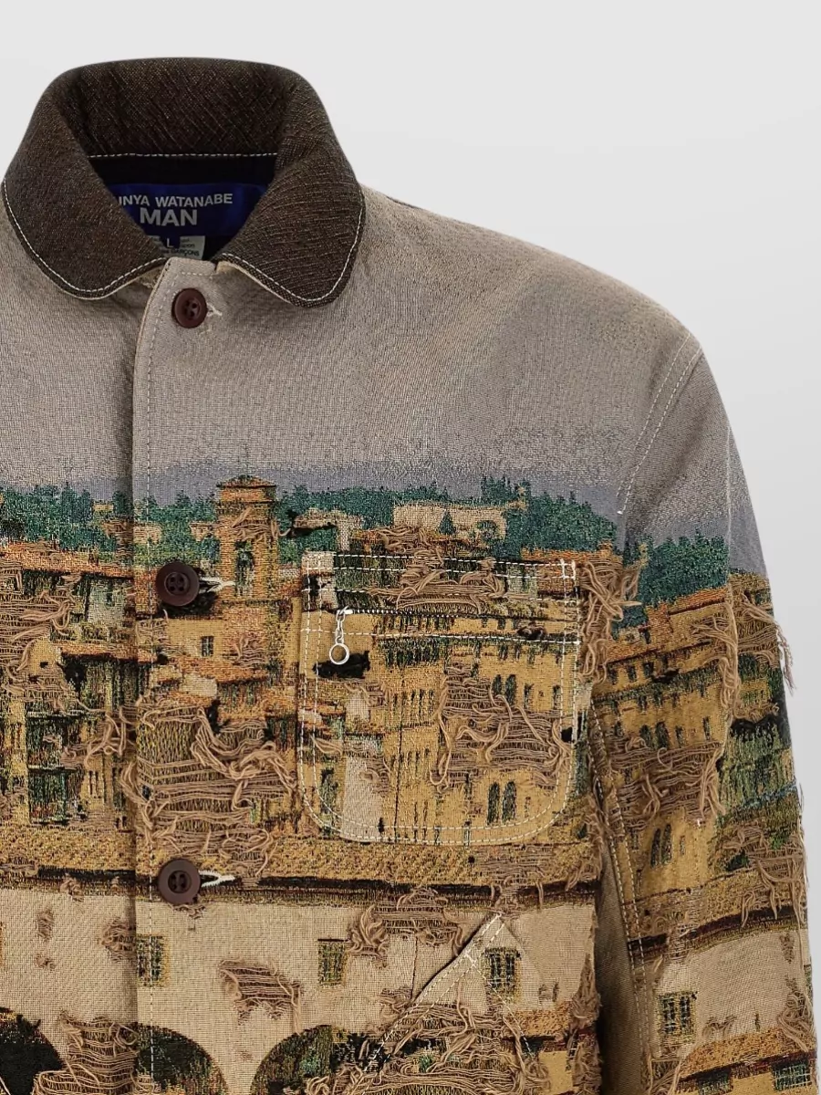 Junya Watanabe Jacquard Single Breasted Coat
