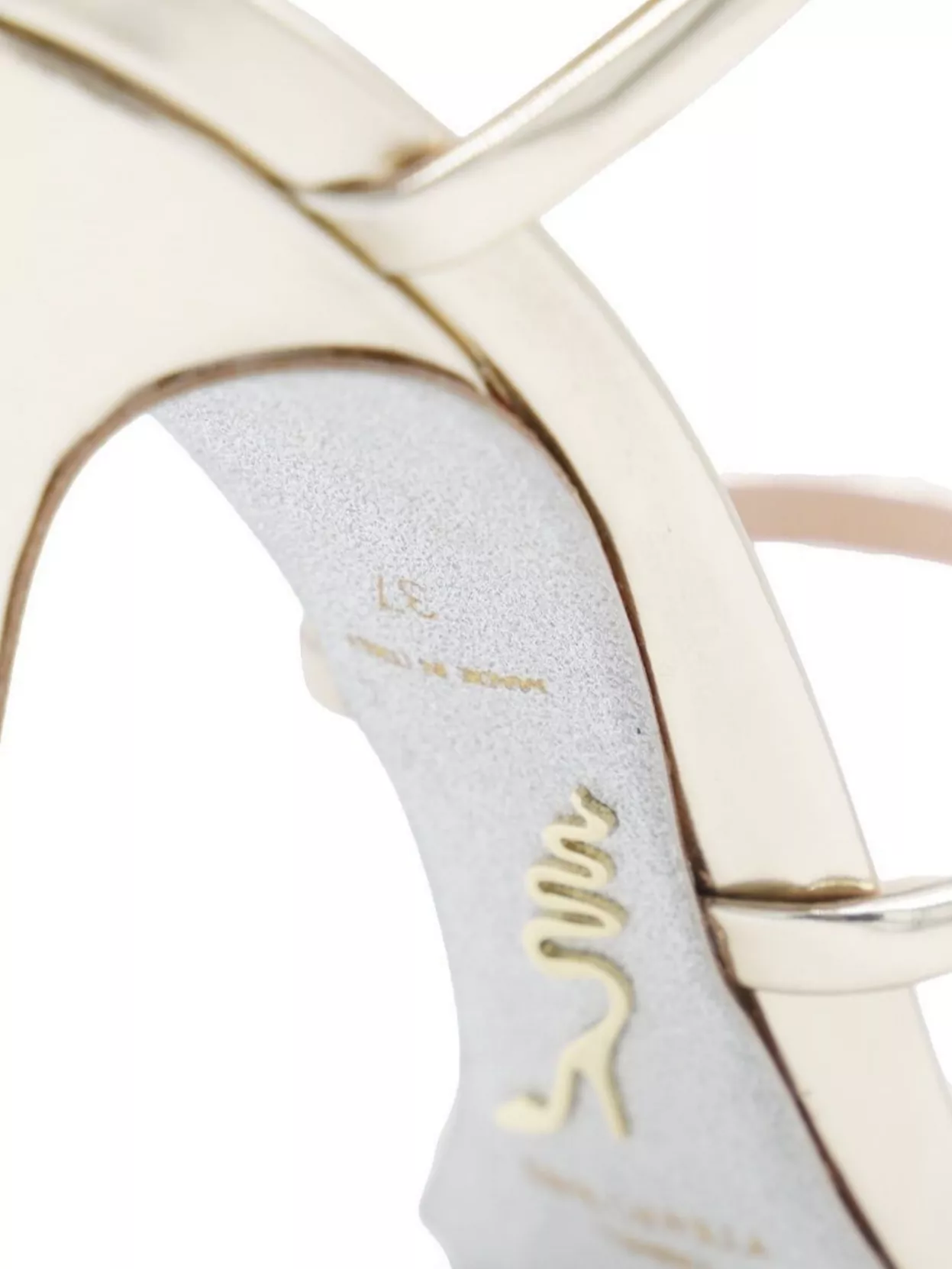 Rene Caovilla Leather Heel Sandals