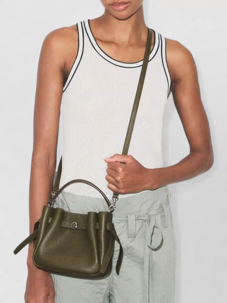 Tory Burch Romy Mini Leather Bucket Bag