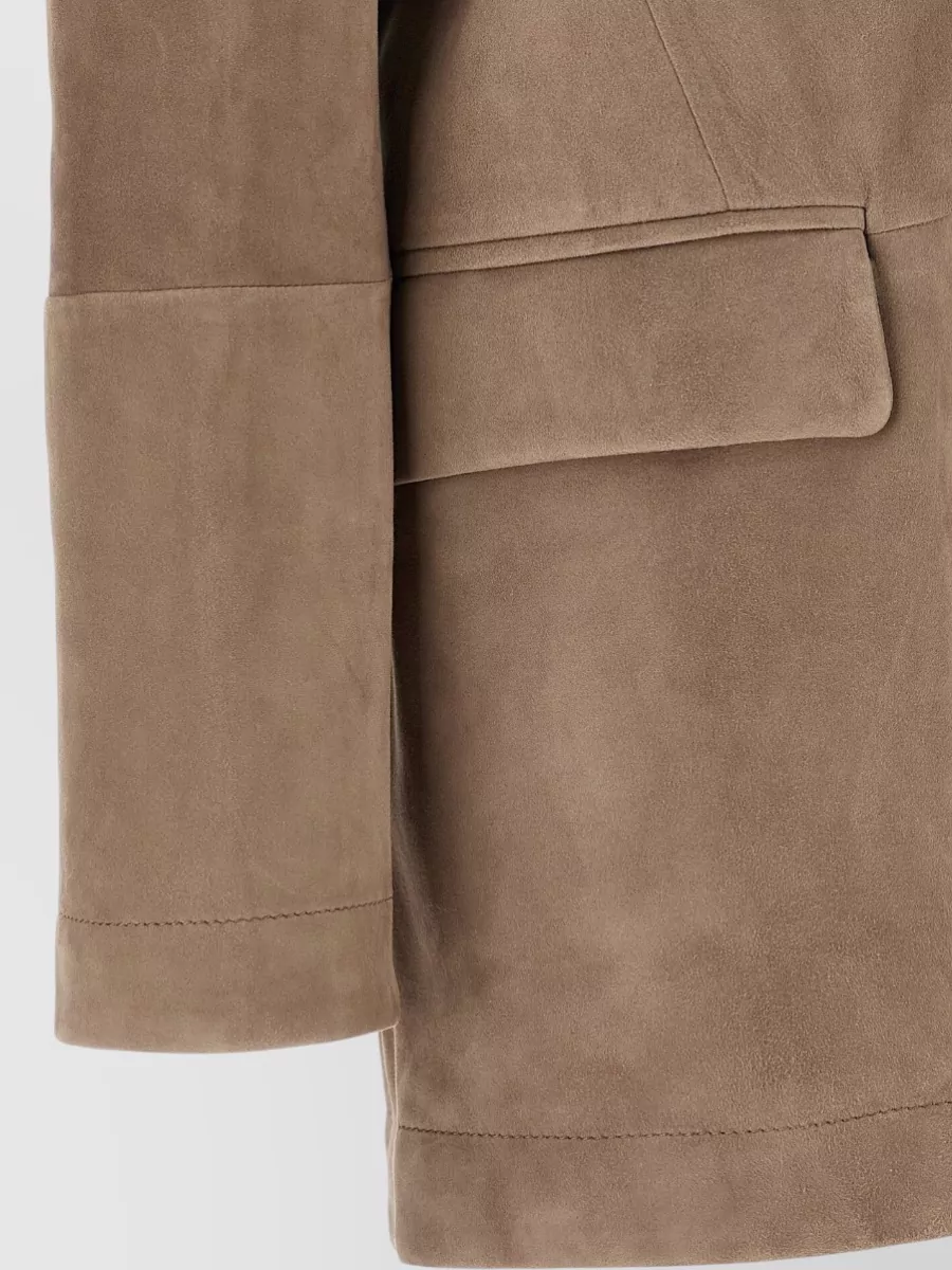 Brunello Cucinelli Suede Single-Breasted Blazer