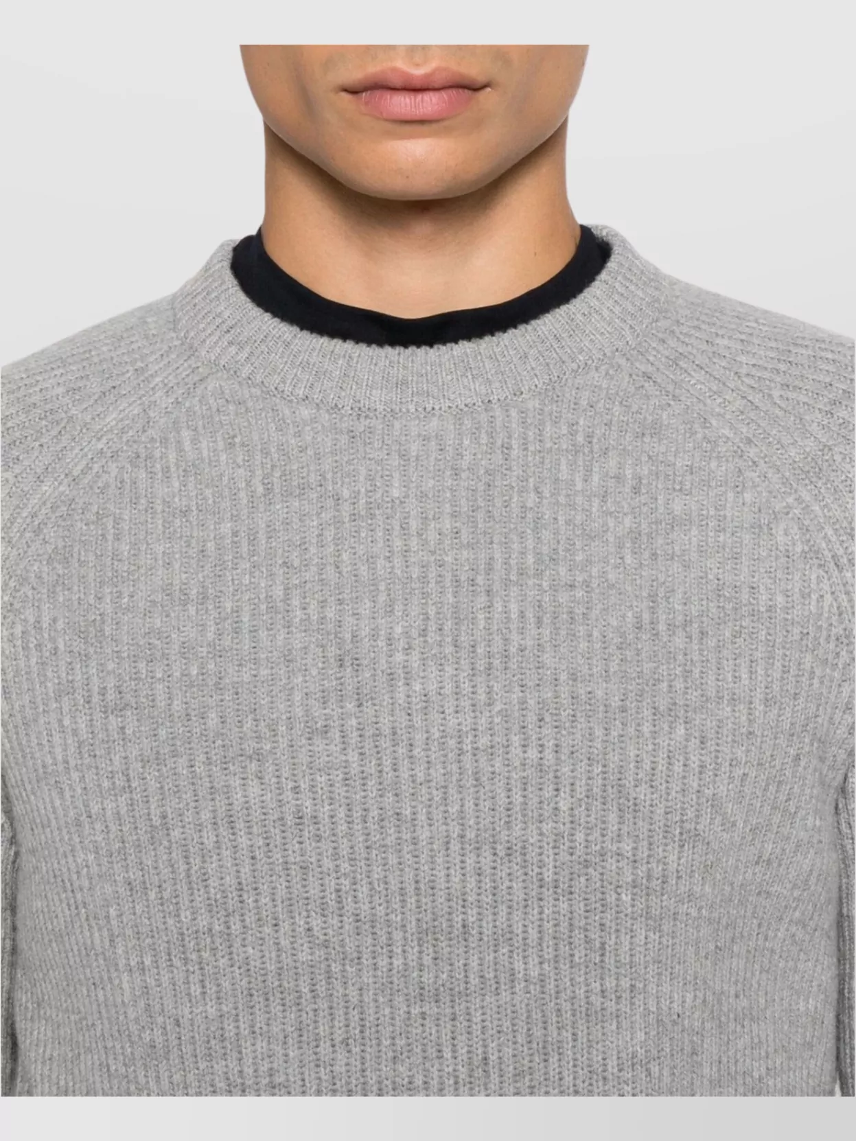 Mc2 Saint Barth Ribbed Crew Neck Long Sleeve Sweater