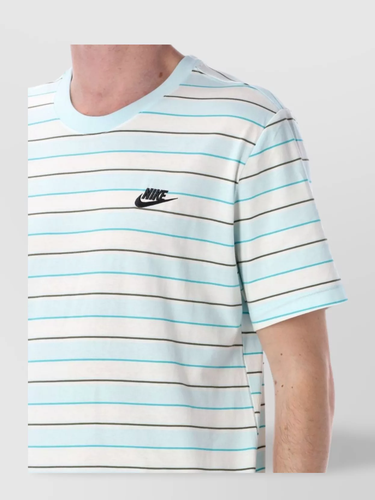 Nike Striped Cotton T-Shirt Relaxed Fit