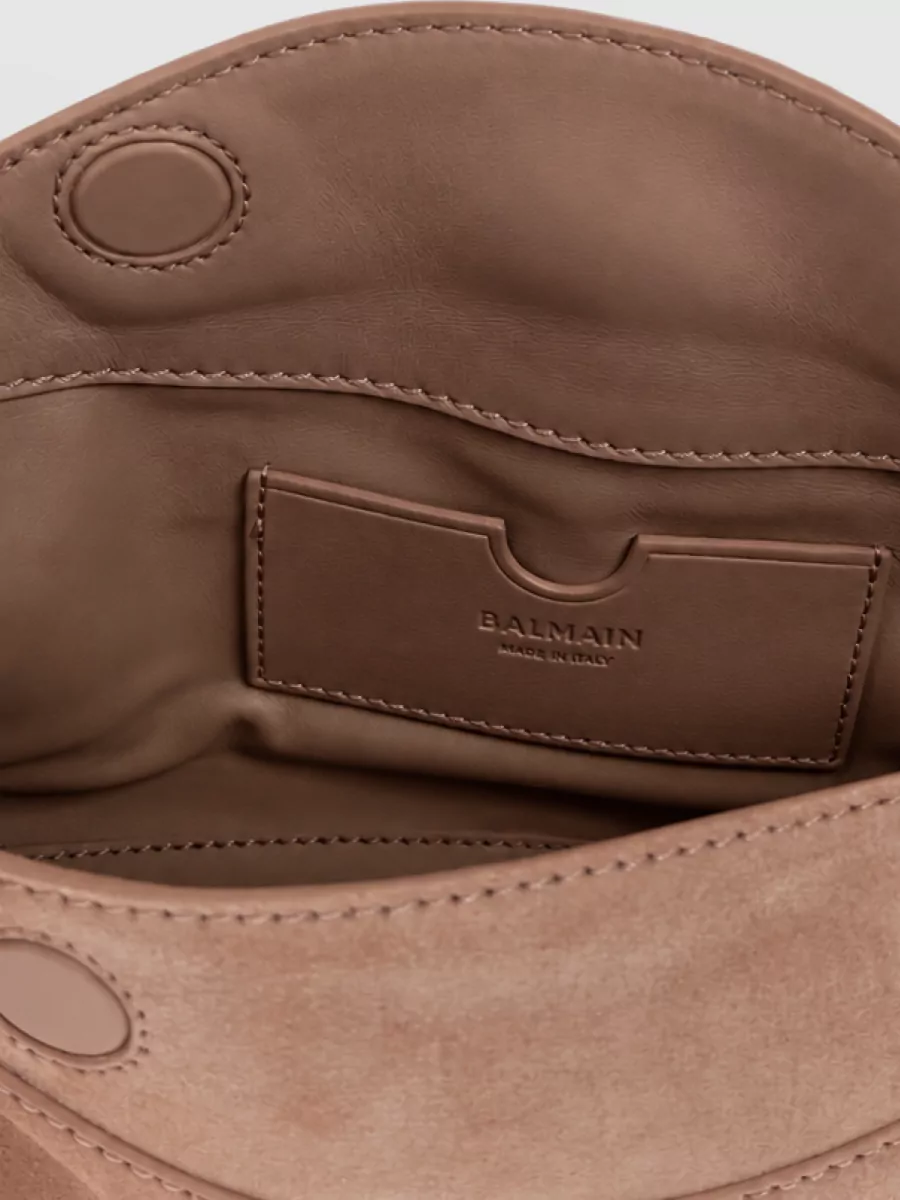 Balmain Na Small Leather Clutch Bag