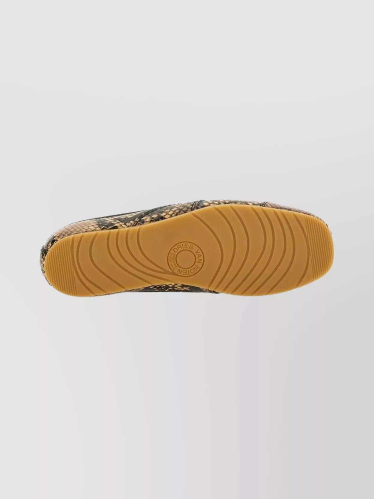 Dries Van Noten Low-Top Snakeskin Pattern Leather Sneakers