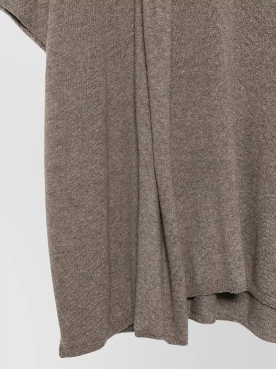 Lisa Yang Cashmere V-Neck Short-Sleeve Sweater