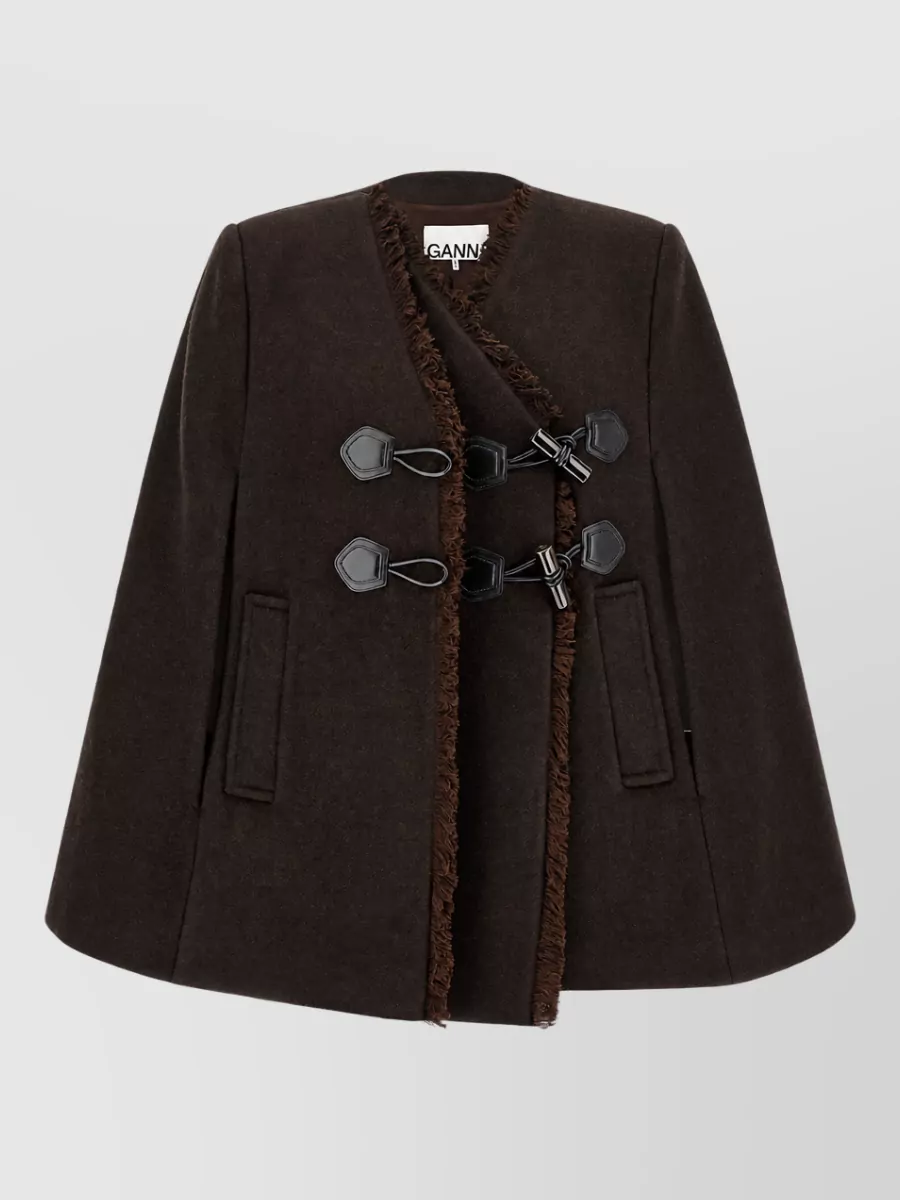 Ganni Wool cashmere cape