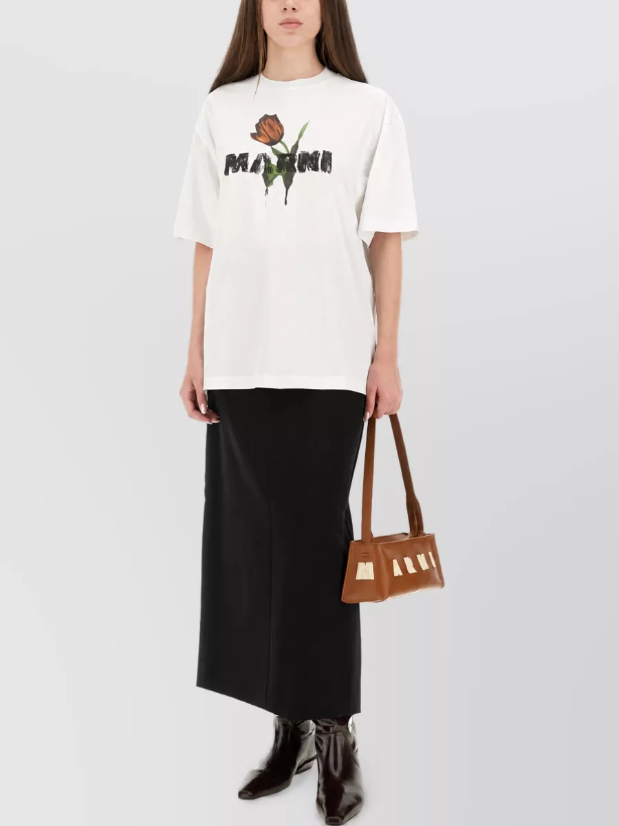 Marni Cotton Tulip Print T-Shirt