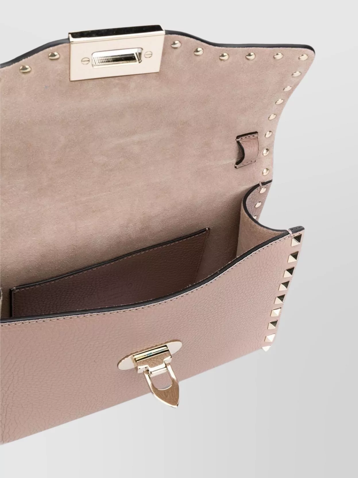 Valentino Small Leather Shoulder Bag With Rockstud Detailing