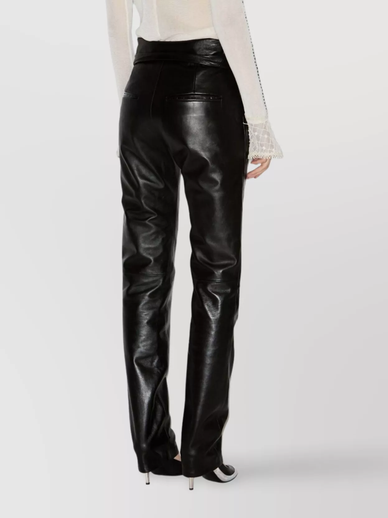 Isabel Marant Leather Trousers Featuring Belted Waist