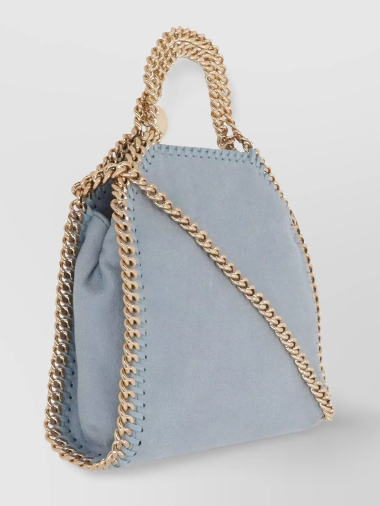 Stella Mccartney Mini Tote Eco Shaggy Deer Light Gold Chain